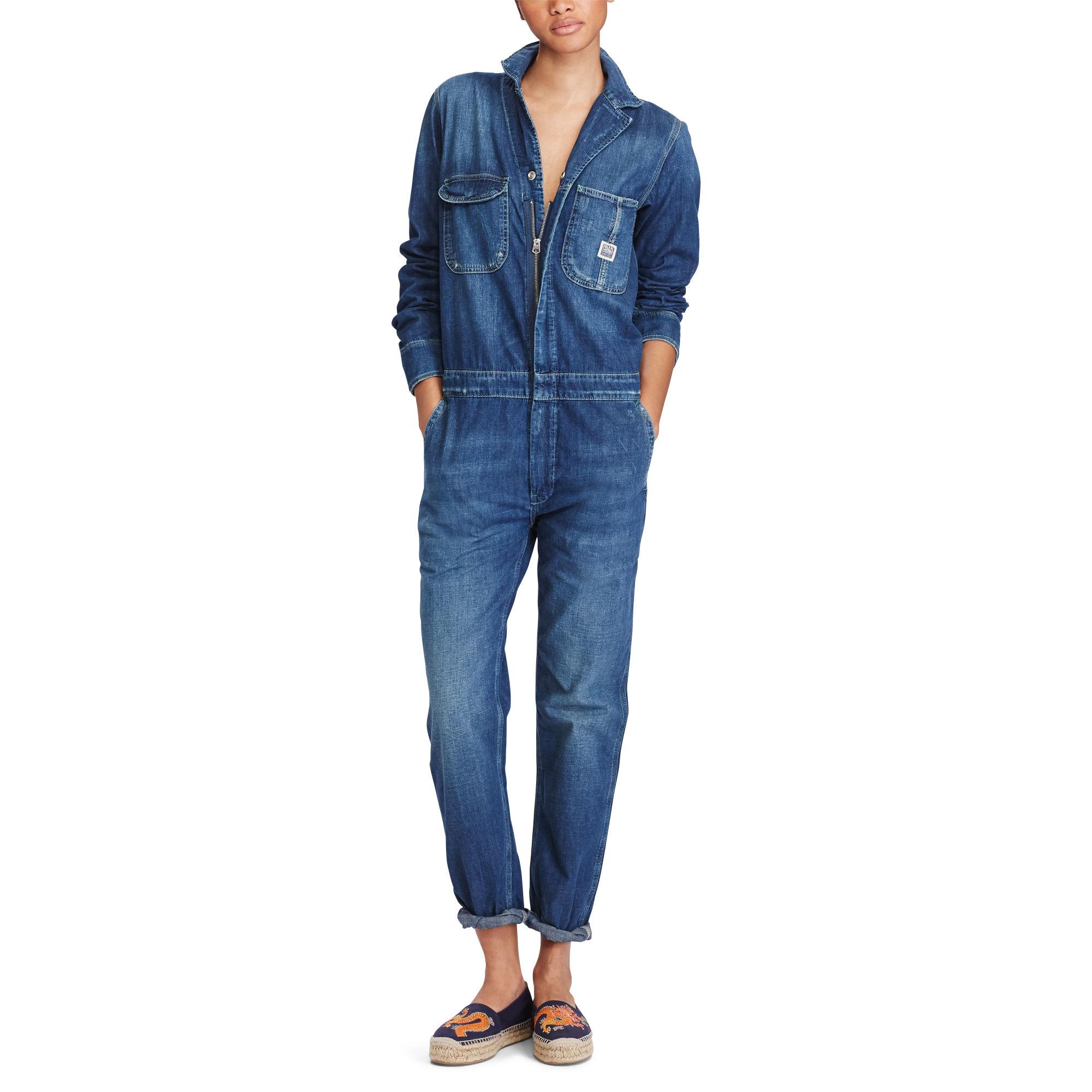 Polo Ralph Lauren Denim Jumpsuit in Blue Lyst